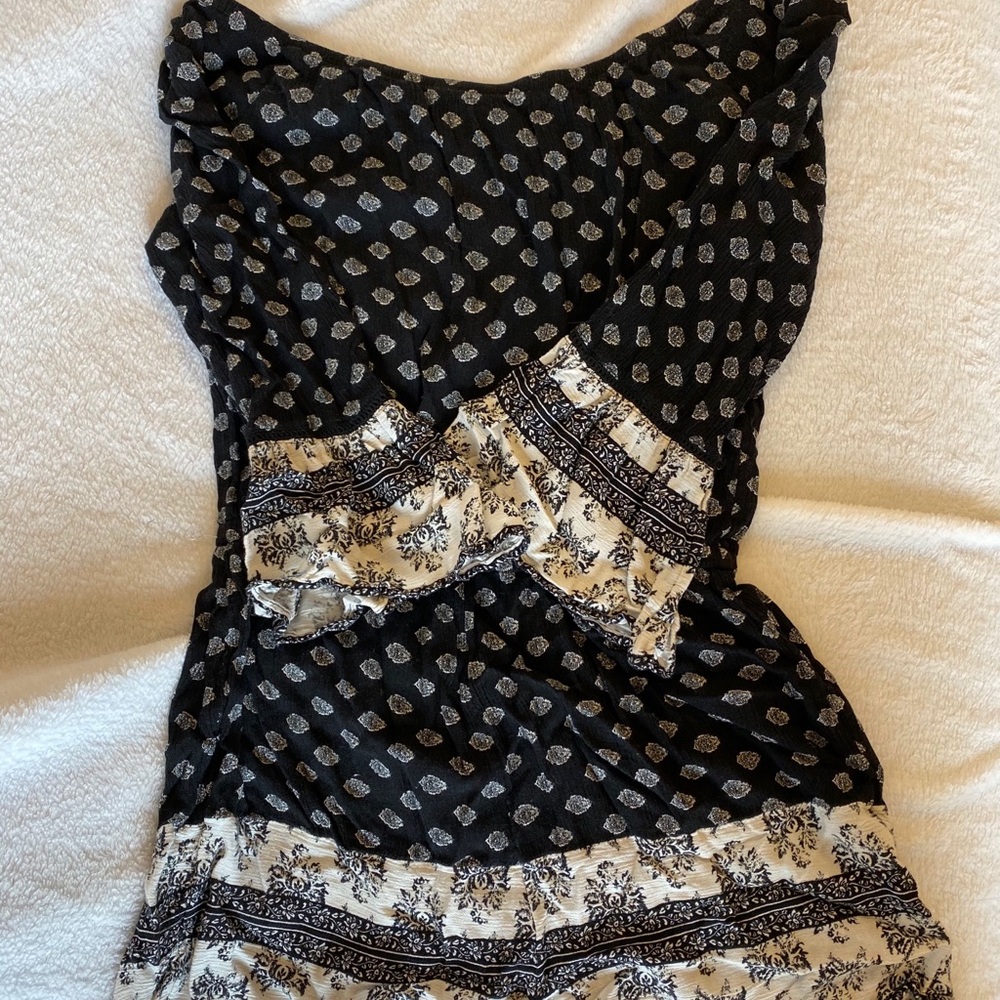 Black and white romper